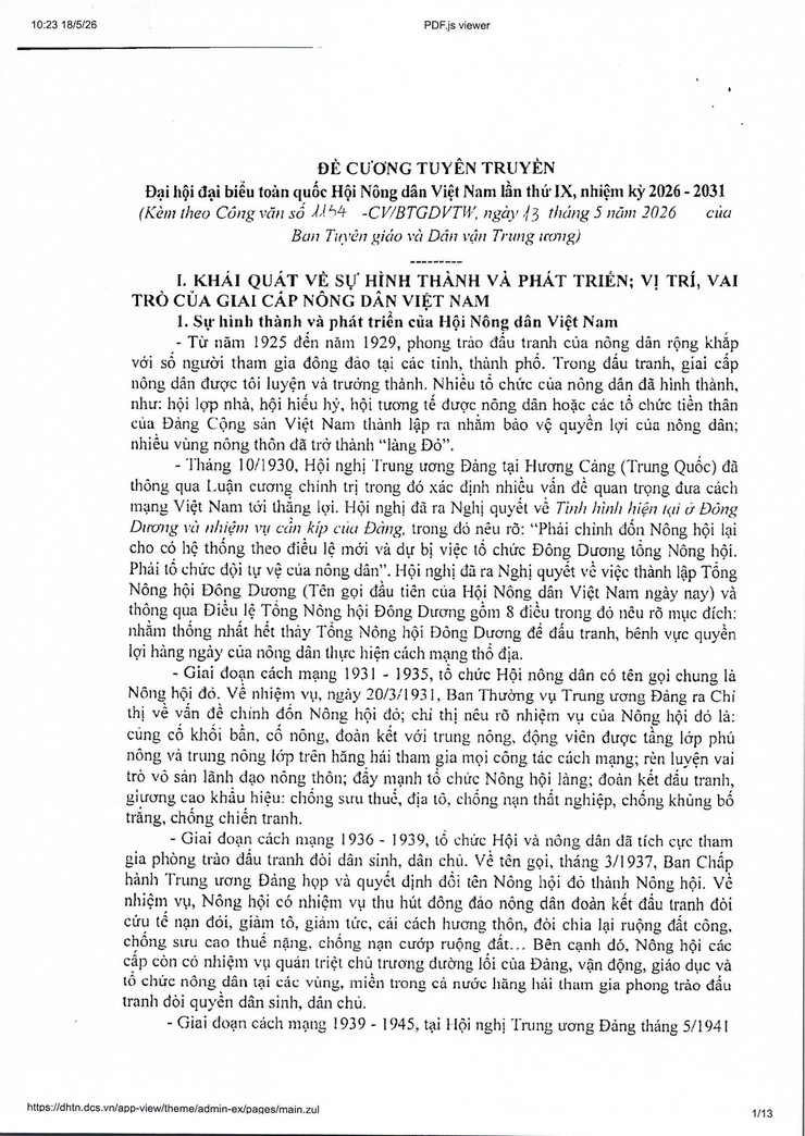 ĐỀ CƯƠNG TUYÊN TRUYỀN - Ảnh 1.