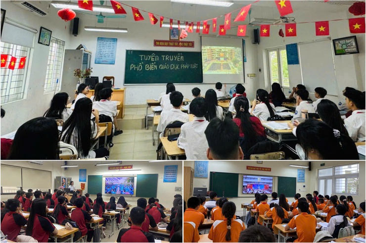 Công an phường Phúc Lợi tiếp sóng chương trình “Bản lĩnh Gen Z – Tự hào Hà Nội, sống chuẩn an toàn” tới 100% học sinh trên địa bàn- Ảnh 3.