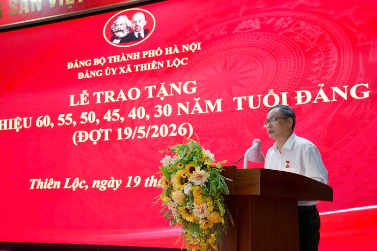 Đảng bộ xã Thiên Lộc tổ chức Lễ kỷ niệm 136 năm ngày sinh Chủ tịch Hồ Chí Minh; trao tặng Huy hiệu Đảng đợt 19/5/2026- Ảnh 10.