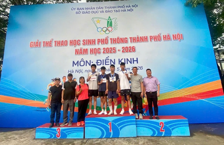 "Những bước chạy vàng" của học sinh Nam Phù tại giải thể thao học sinh phổ thông Hà Nội- Ảnh 1.