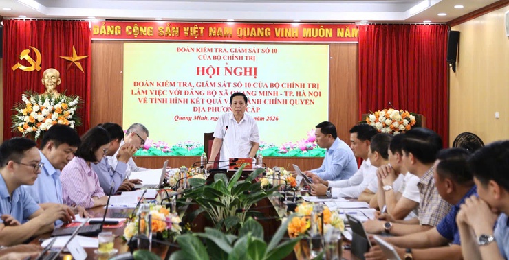  Đoàn Kiểm tra giám sát của Bộ Chính trị làm việc với Đảng ủy xã Quang Minh về công tác kiểm tra, giám sát năm 2026- Ảnh 3.