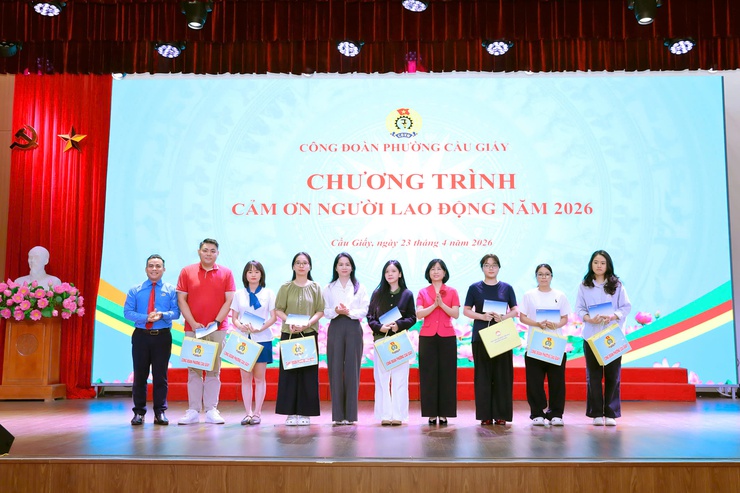 CÔNG ĐOÀN PHƯỜNG CẦU GIẤY TỔ CHỨC CHƯƠNG TRÌNH "CẢM ƠN NGƯỜI LAO ĐỘNG" NĂM 2026- Ảnh 2.