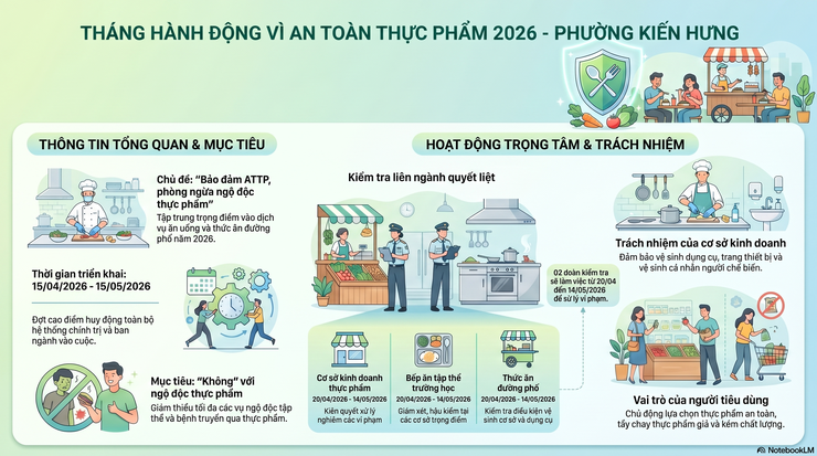Tháng hành động vì an toàn thực phẩm Phường Kiến Hưng năm 2026- Ảnh 2.