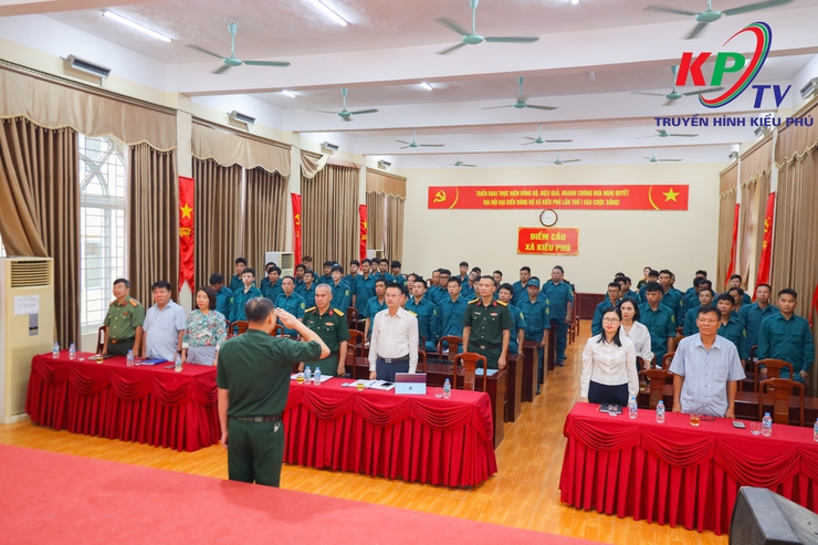 Xã Kiều Phú khai mạc huấn luyện dân quân cơ động năm 2026- Ảnh 1.