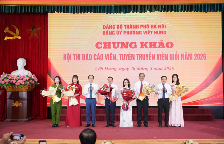 Phường Việt Hưng tổ chức thành công Chung khảo Hội thi Báo cáo viên, tuyên truyền viên giỏi năm 2026- Ảnh 2.