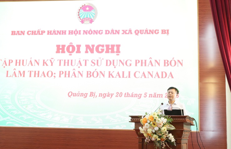 Tập huấn kỹ thuật sử dụng phân bón Lâm Thao và phân bón Kali Canada cho 120 hội viên hội nông dân xã Quảng Bị- Ảnh 2.
