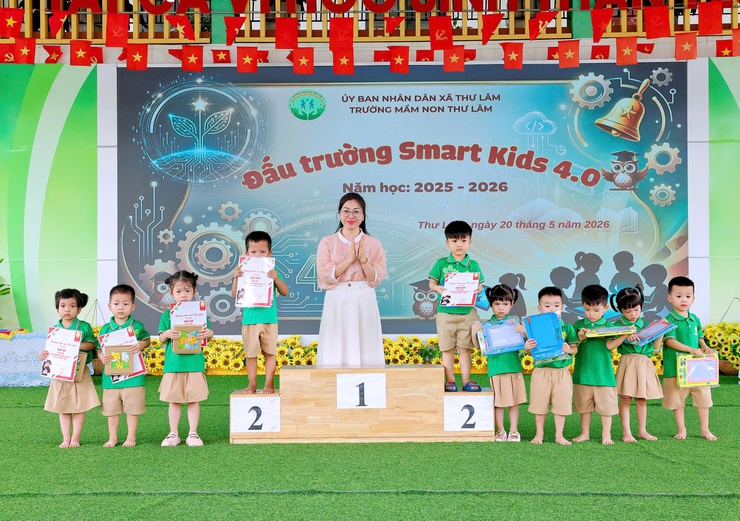 SÔI NỔI CHƯƠNG TRÌNH “ĐẤU TRƯỜNG SMART KIDS 4.0” TẠI TRƯỜNG MẦM NON THƯ LÂM- Ảnh 22.