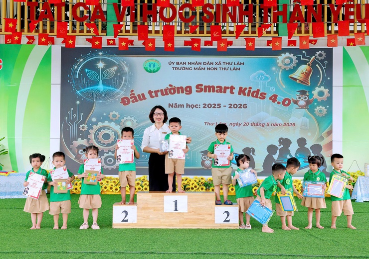 SÔI NỔI CHƯƠNG TRÌNH “ĐẤU TRƯỜNG SMART KIDS 4.0” TẠI TRƯỜNG MẦM NON THƯ LÂM- Ảnh 23.