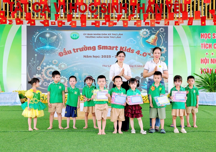 SÔI NỔI CHƯƠNG TRÌNH “ĐẤU TRƯỜNG SMART KIDS 4.0” TẠI TRƯỜNG MẦM NON THƯ LÂM- Ảnh 24.