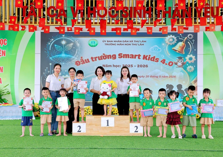 SÔI NỔI CHƯƠNG TRÌNH “ĐẤU TRƯỜNG SMART KIDS 4.0” TẠI TRƯỜNG MẦM NON THƯ LÂM- Ảnh 26.