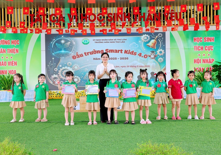 SÔI NỔI CHƯƠNG TRÌNH “ĐẤU TRƯỜNG SMART KIDS 4.0” TẠI TRƯỜNG MẦM NON THƯ LÂM- Ảnh 27.