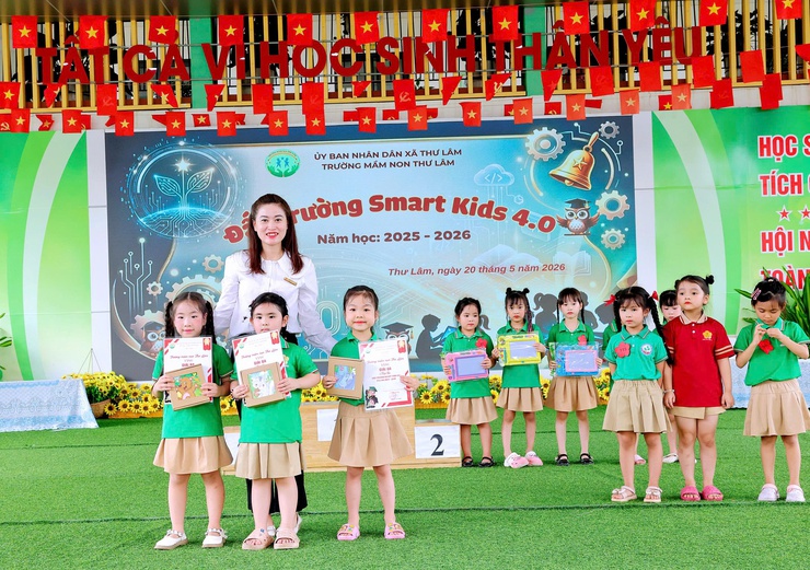 SÔI NỔI CHƯƠNG TRÌNH “ĐẤU TRƯỜNG SMART KIDS 4.0” TẠI TRƯỜNG MẦM NON THƯ LÂM- Ảnh 28.