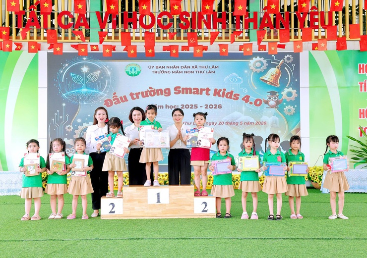 SÔI NỔI CHƯƠNG TRÌNH “ĐẤU TRƯỜNG SMART KIDS 4.0” TẠI TRƯỜNG MẦM NON THƯ LÂM- Ảnh 29.