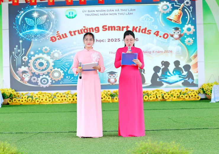 SÔI NỔI CHƯƠNG TRÌNH “ĐẤU TRƯỜNG SMART KIDS 4.0” TẠI TRƯỜNG MẦM NON THƯ LÂM- Ảnh 8.