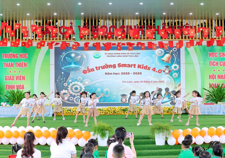 SÔI NỔI CHƯƠNG TRÌNH “ĐẤU TRƯỜNG SMART KIDS 4.0” TẠI TRƯỜNG MẦM NON THƯ LÂM- Ảnh 5.