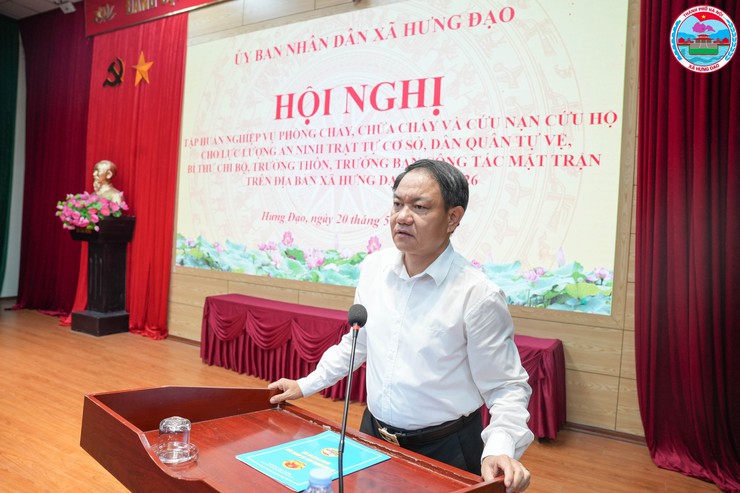 XÃ HƯNG ĐẠO TỔ CHỨC HỘI NGHỊ TUYÊN TRUYỀN, TẬP HUẤN NGHIỆP VỤ PHÒNG CHÁY, CHỮA CHÁY VÀ CỨU NẠN, CỨU HỘ NĂM 2026- Ảnh 3.