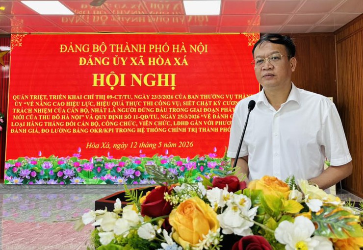 ĐẢNG ỦY XÃ HÒA XÁ TỔ CHỨC HỘI NGHỊ QUÁN TRIỆT, TRIỂN KHAI CHỈ THỊ 09-CT/TU VÀ QUY ĐỊNH SỐ 11-QĐ/TU CỦA THÀNH ỦY HÀ NỘI- Ảnh 4.