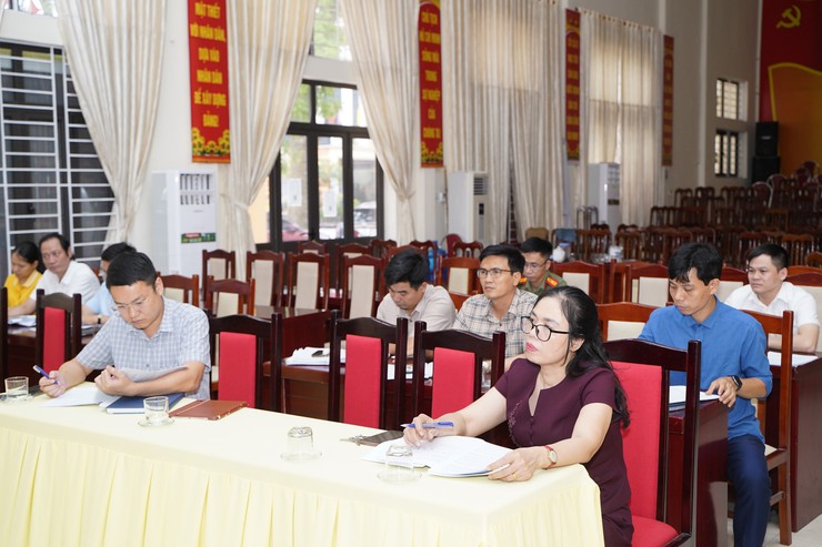 UBND xã giao ban kiểm đếm tiến độ thực hiện Nghị quyết số 57- Ảnh 2.