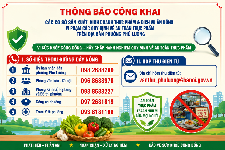 Thông báo công khai các cơ sở sản xuất, kinh doanh thực phẩm & dịch vụ ăn uống vi phạm các quy định về an toàn thực phẩm- Ảnh 1.