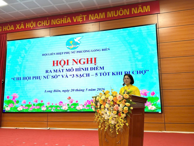 Hội LHPN phường ra mắt mô hình điểm “Chi hội phụ nữ số” và mô hình “3 sạch – 5 tốt khi đi chợ”.- Ảnh 1.