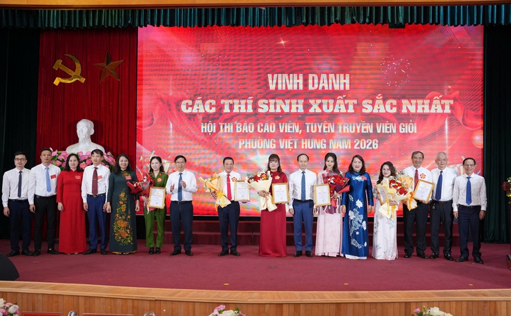 Phường Việt Hưng tổ chức thành công Chung khảo Hội thi Báo cáo viên, tuyên truyền viên giỏi năm 2026- Ảnh 5.