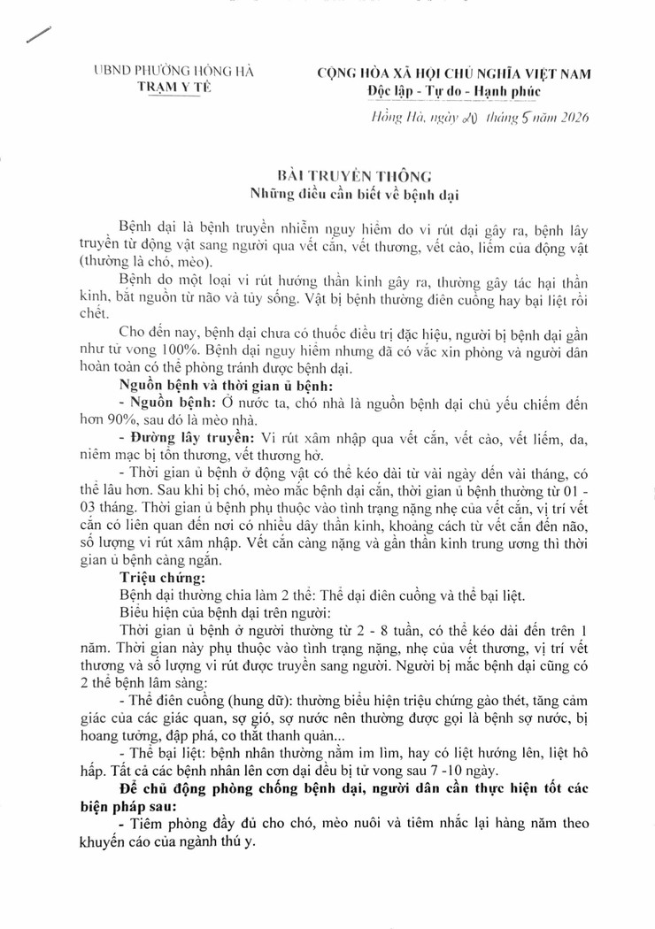 Tăng cường tuyên truyền phòng, chống bệnh dại – Chủ động bảo vệ sức khỏe cộng đồng- Ảnh 1.
