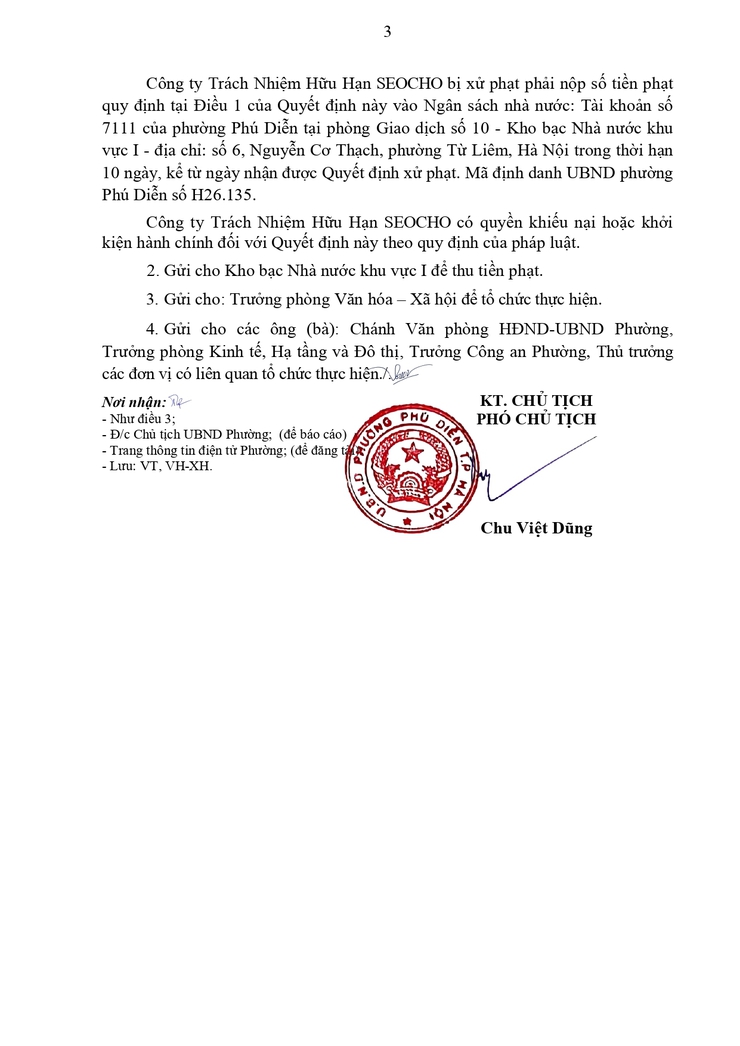 Quyết định xử phạt vi phạm hành chính Công ty cổ phần trách nhiệm hữu hạn SEOCHO- Ảnh 3.
