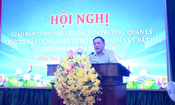 UBND xã Phúc Lộc tổ chức hội nghị giao ban công tác vệ sinh môi trường, quản lý trật tự xây dựng, trật tự đô thị và quản lý đất đai- Ảnh 8.