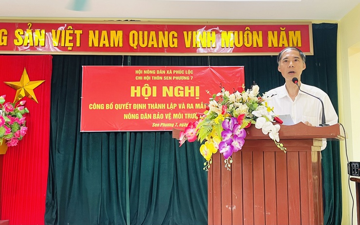 Thôn Sen Phương 7 ra mắt Câu lạc bộ Nông dân bảo vệ môi trường gắn với thực hiện mô hình "Cánh đồng xanh 3 không"- Ảnh 4.