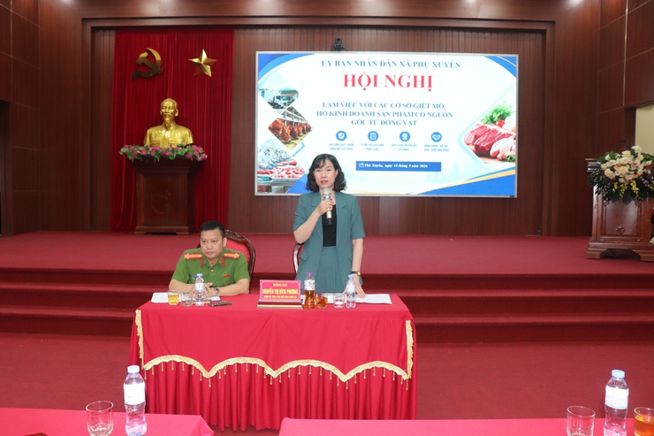 Hội nghị làm việc với các cơ sở giết mổ, hộ kinh doanh sản phẩm có nguồn gốc từ động vật- Ảnh 1.