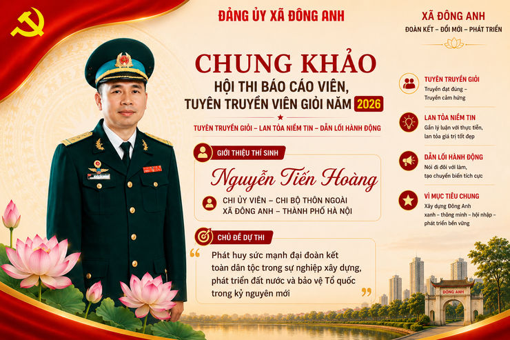 Giới thiệu các thí sinh lọt vào vòng chung khảo Hội thi Báo cáo viên, Tuyên tuyền viên giỏi xã Đông Anh năm 2026- Ảnh 2.