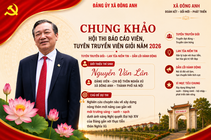 Giới thiệu các thí sinh lọt vào vòng chung khảo Hội thi Báo cáo viên, Tuyên tuyền viên giỏi xã Đông Anh năm 2026- Ảnh 10.