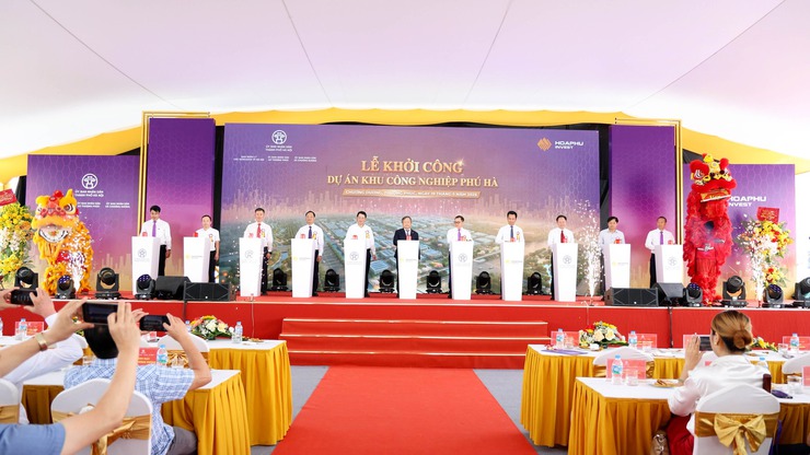 Lễ khởi công Khu công nghiệp Phú Hà 174,88h trên địa bàn xã Chương Dương và Thượng Phúc- Ảnh 4.