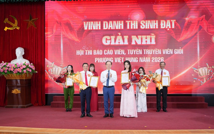 Phường Việt Hưng tổ chức thành công Chung khảo Hội thi Báo cáo viên, tuyên truyền viên giỏi năm 2026- Ảnh 10.