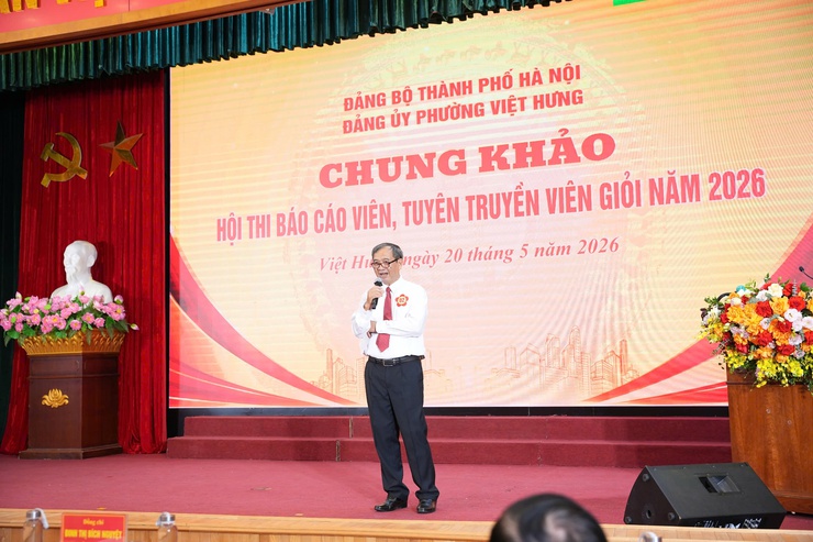 Phường Việt Hưng tổ chức thành công Chung khảo Hội thi Báo cáo viên, tuyên truyền viên giỏi năm 2026- Ảnh 16.