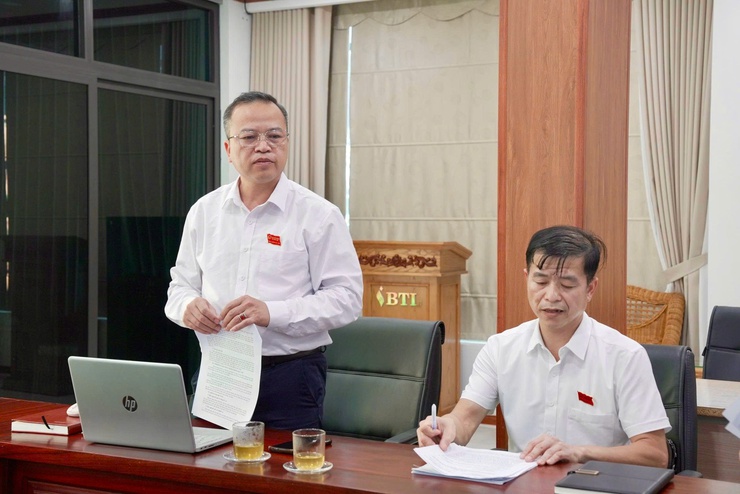 Ban Văn hóa - Xã hội HĐND xã Thiên Lộc khảo sát việc triển khai và tổ chức thực hiện Đề án toàn dân tham gia bảo vệ Quốc phòng - An ninh tại trường Trung cấp Kinh tế kỹ thuật Bắc Thăng Long.- Ảnh 7.
