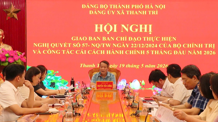 Thanh Trì triển khai hiệu quả Nghị quyết 57-NQ/TW gắn với cải cách hành chính và chuyển đổi số- Ảnh 1.