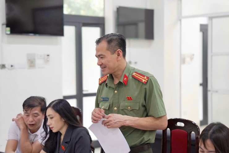 Ban Văn hóa – Xã hội HĐND xã Thiên Lộc khảo sát việc thực hiện Đề án toàn dân tham gia bảo vệ Quốc phòng - An ninh tại Trường THPT Bắc Thăng Long.- Ảnh 6.