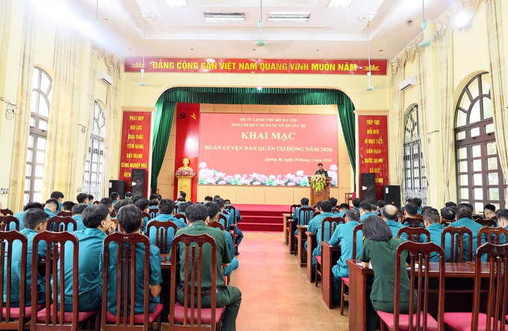 Ban chỉ huy Quân sự xã Quảng Bị: Khai mạc huấn luyện Dân quân cơ động năm 2026- Ảnh 2.