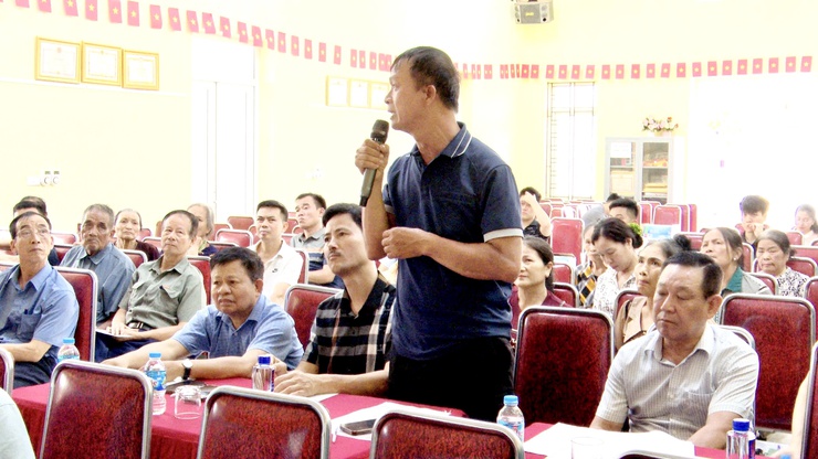 UBND XÃ THƯ LÂM TỔ CHỨC HỘI NGHỊ LẤY Ý KIẾN CỘNG ĐỒNG DÂN CƯ VỀ ĐỒ ÁN ĐIỀU CHỈNH CỤC BỘ QUY HOẠCH KHU NHÀ Ở XÃ HỘI VÂN HÀ 1- Ảnh 9.