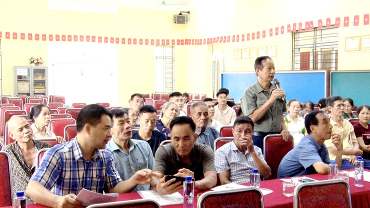 UBND XÃ THƯ LÂM TỔ CHỨC HỘI NGHỊ LẤY Ý KIẾN CỘNG ĐỒNG DÂN CƯ VỀ ĐỒ ÁN ĐIỀU CHỈNH CỤC BỘ QUY HOẠCH KHU NHÀ Ở XÃ HỘI VÂN HÀ 1- Ảnh 11.