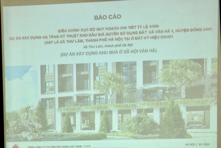 UBND XÃ THƯ LÂM TỔ CHỨC HỘI NGHỊ LẤY Ý KIẾN CỘNG ĐỒNG DÂN CƯ VỀ ĐỒ ÁN ĐIỀU CHỈNH CỤC BỘ QUY HOẠCH KHU NHÀ Ở XÃ HỘI VÂN HÀ 1- Ảnh 21.