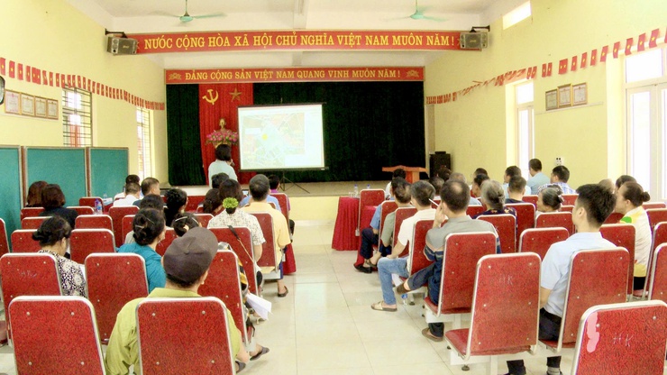 UBND XÃ THƯ LÂM TỔ CHỨC HỘI NGHỊ LẤY Ý KIẾN CỘNG ĐỒNG DÂN CƯ VỀ ĐỒ ÁN ĐIỀU CHỈNH CỤC BỘ QUY HOẠCH KHU NHÀ Ở XÃ HỘI VÂN HÀ 1- Ảnh 8.