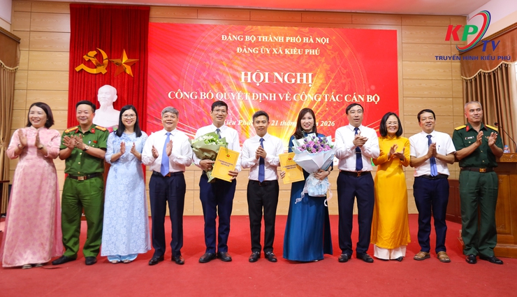 Ban Thường vụ Đảng ủy xã Kiều Phú tổ chức Hội nghị công bố các quyết định về công tác cán bộ- Ảnh 3.
