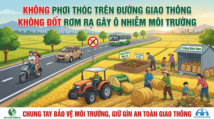 Xử lý rơm rạ đúng cách sau thu hoạch lúa để bảo vệ môi trường, phát triển nông nghiệp bền vững- Ảnh 1.