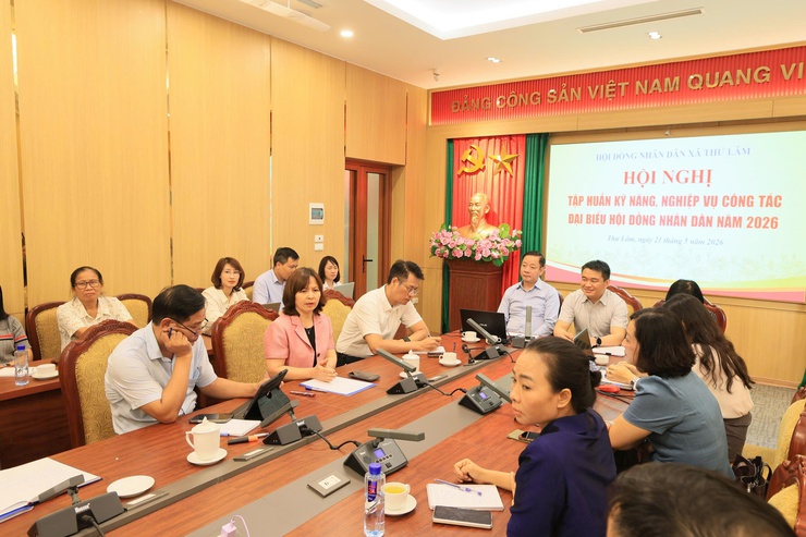 THƯỜNG TRỰC HĐND XÃ THƯ LÂM TỔ CHỨC HỘI NGHỊ TẬP HUẤN KỸ NĂNG, NGHIỆP VỤ CÔNG TÁC ĐẠI BIỂU HĐND NĂM 2026- Ảnh 4.