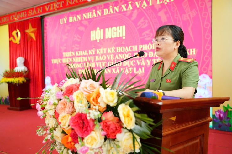 Xã Vật Lại triển khai ký kết kế hoạch phối hợp bảo vệ an ninh quốc gia, bảo đảm trật tự an toàn xã hội trong lĩnh vực giáo dục và y tế- Ảnh 3.
