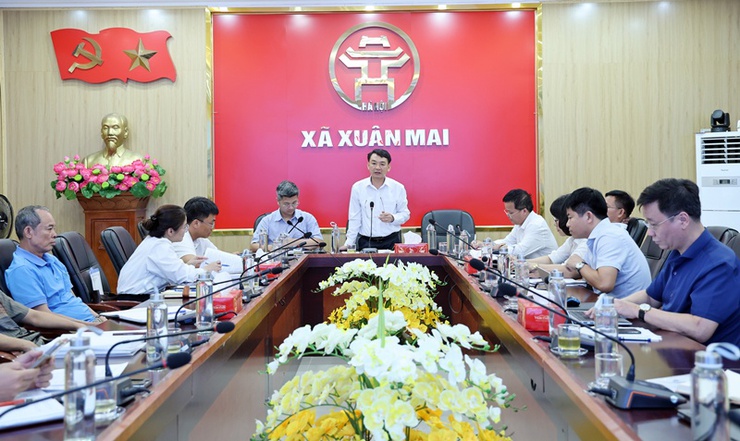 Xuân Mai phát động "Chiến dịch cao điểm 40 ngày đêm nước rút hoàn thành công tác giải phóng mặt bằng dự án cải tạo, nâng cấp Quốc lộ 6 (đoạn Ba La - Xuân Mai) trên địa bàn xã"- Ảnh 1.