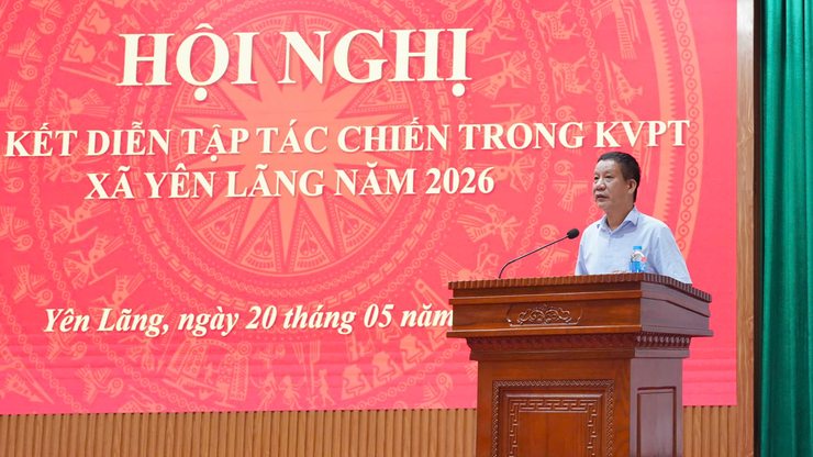 Xã Yên Lãng tổng kết diễn tập tác chiến khu vực phòng thủ năm 2026- Ảnh 4.