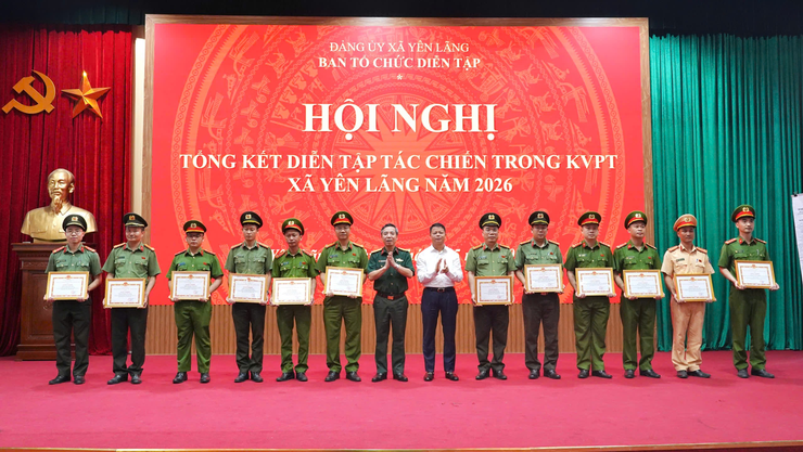 Xã Yên Lãng tổng kết diễn tập tác chiến khu vực phòng thủ năm 2026- Ảnh 7.